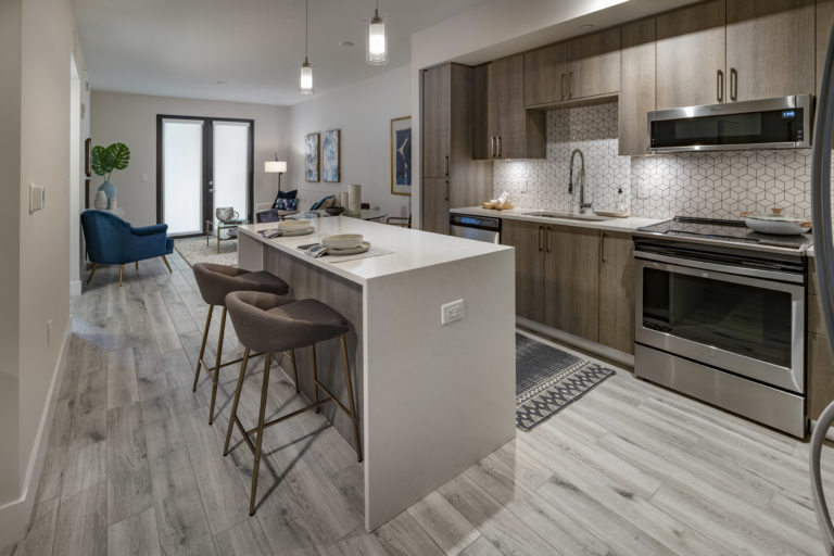 Modern kitchen at The Point at Doral