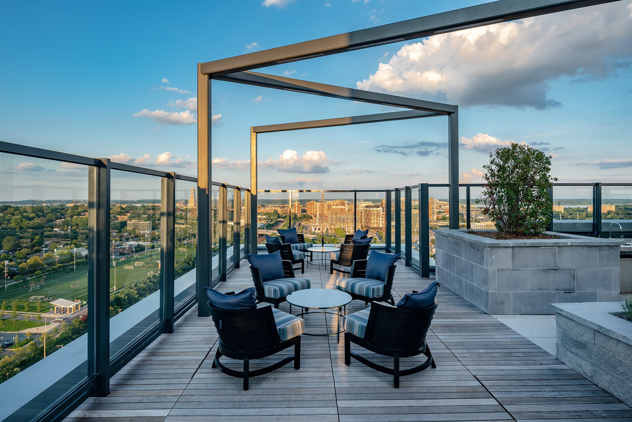Roof deck at The Point at Eisenhower Square
