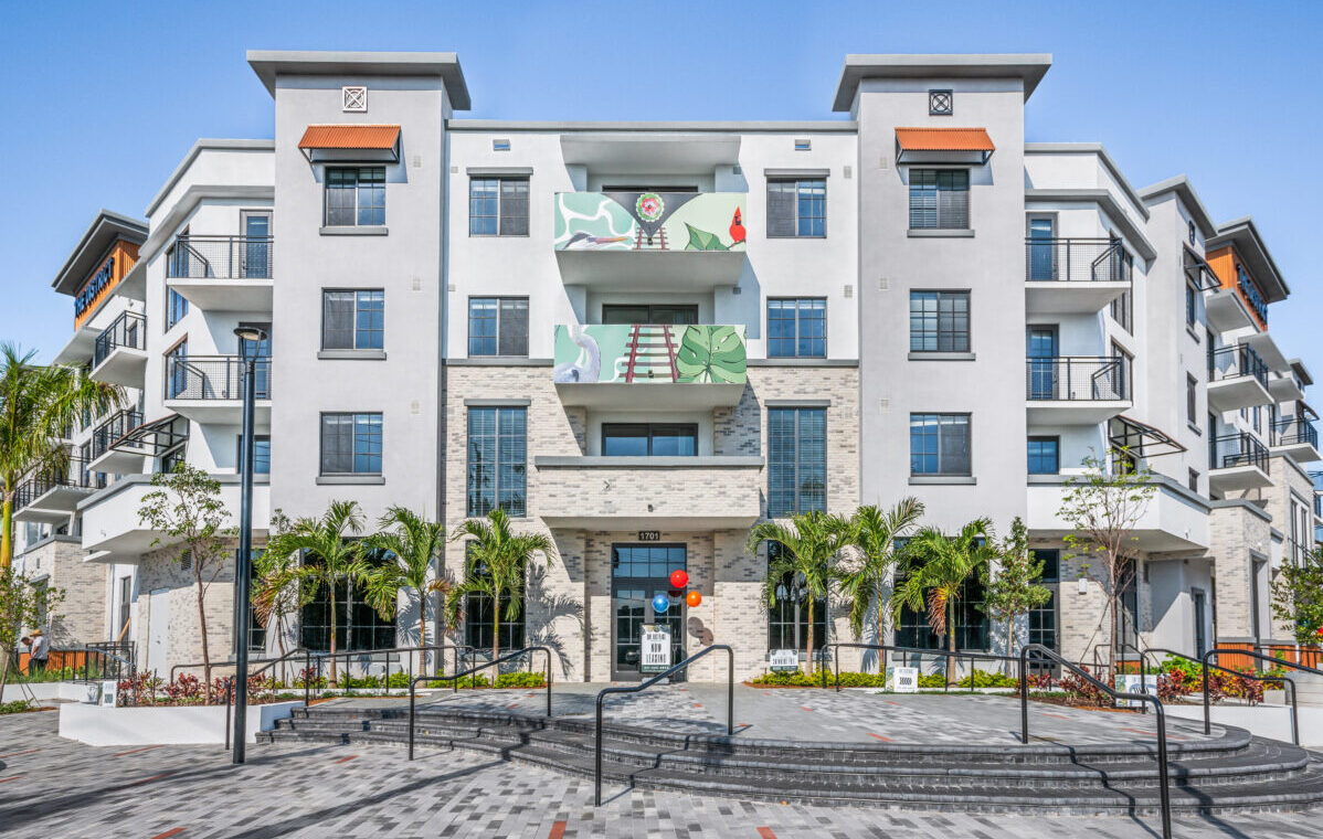 Exterior of the building at The Point at District Flats