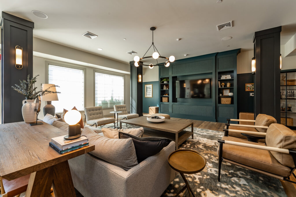 Community room at The Point at Green District