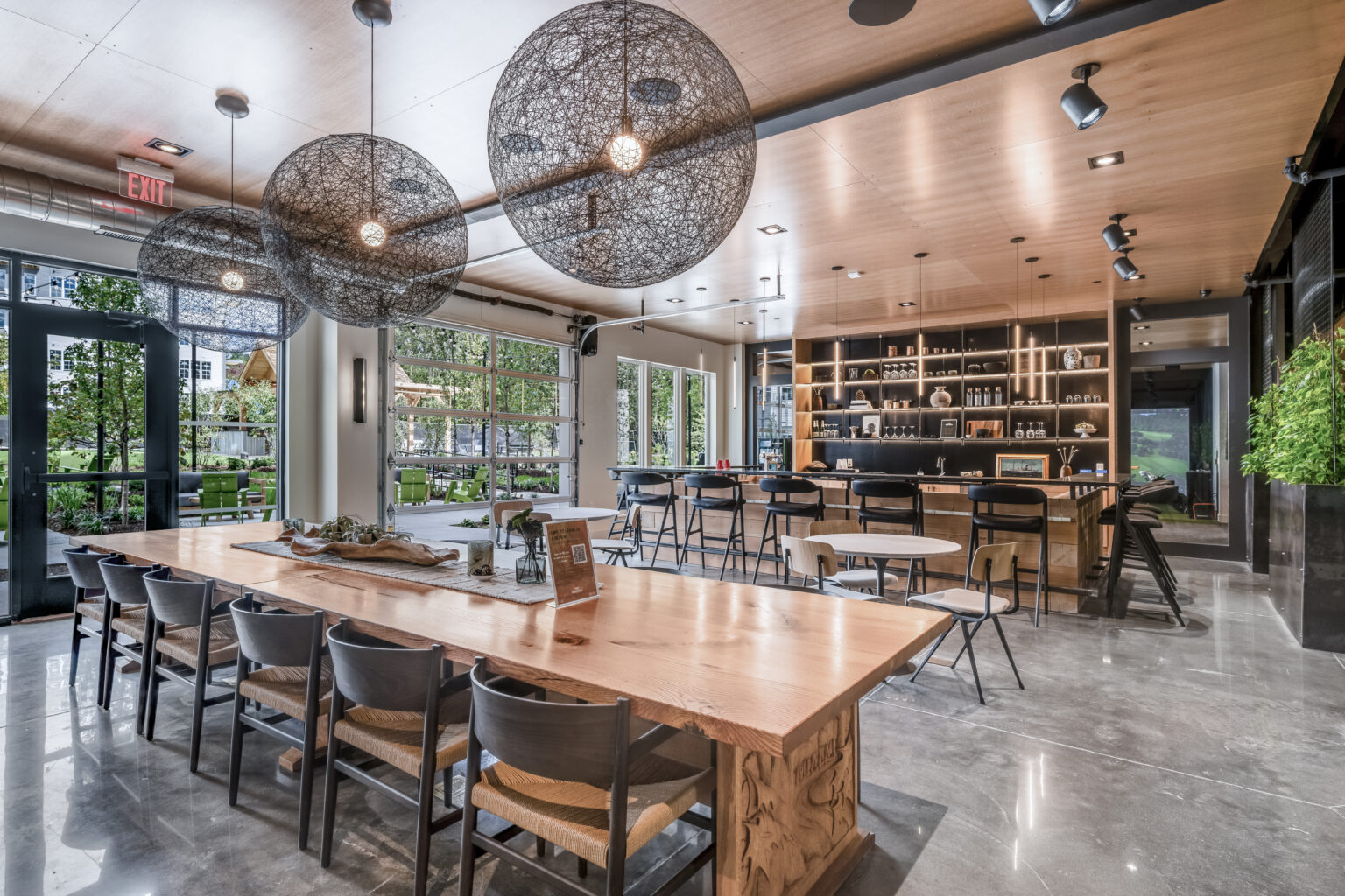 Community room at The Point at Green District