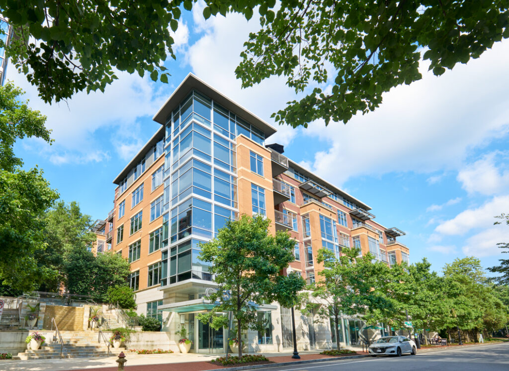Exterior of building at The Point at Falls Church
