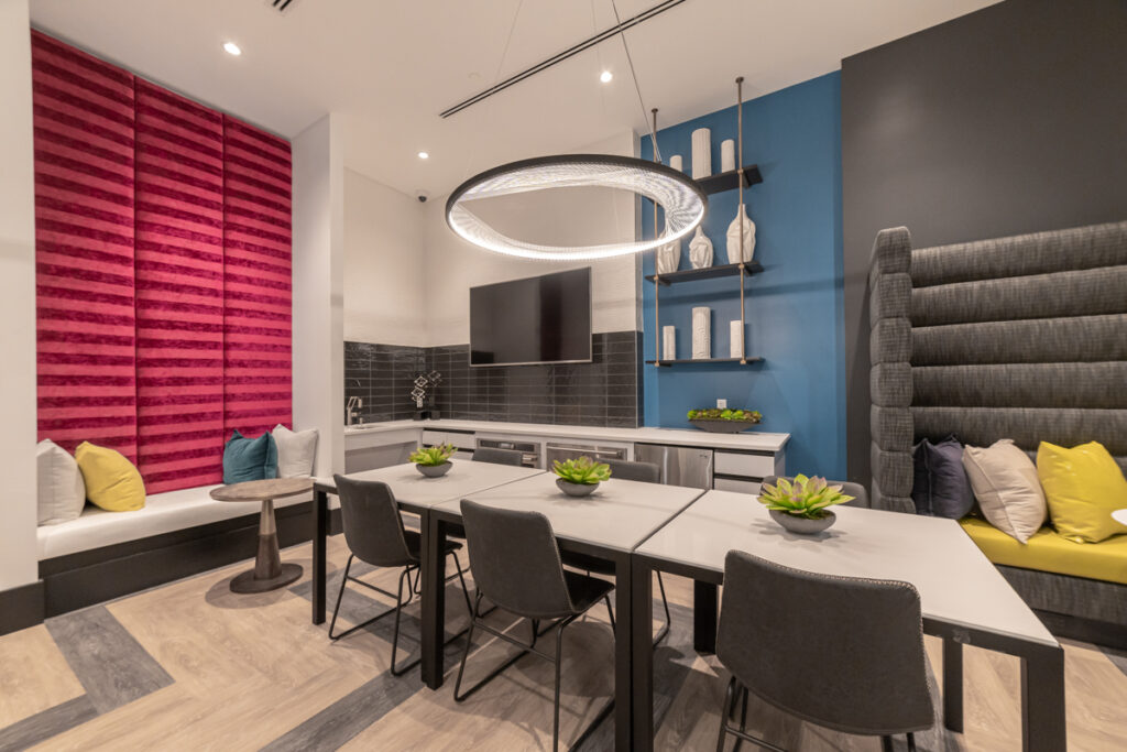 Community room at The Point at Falls Church