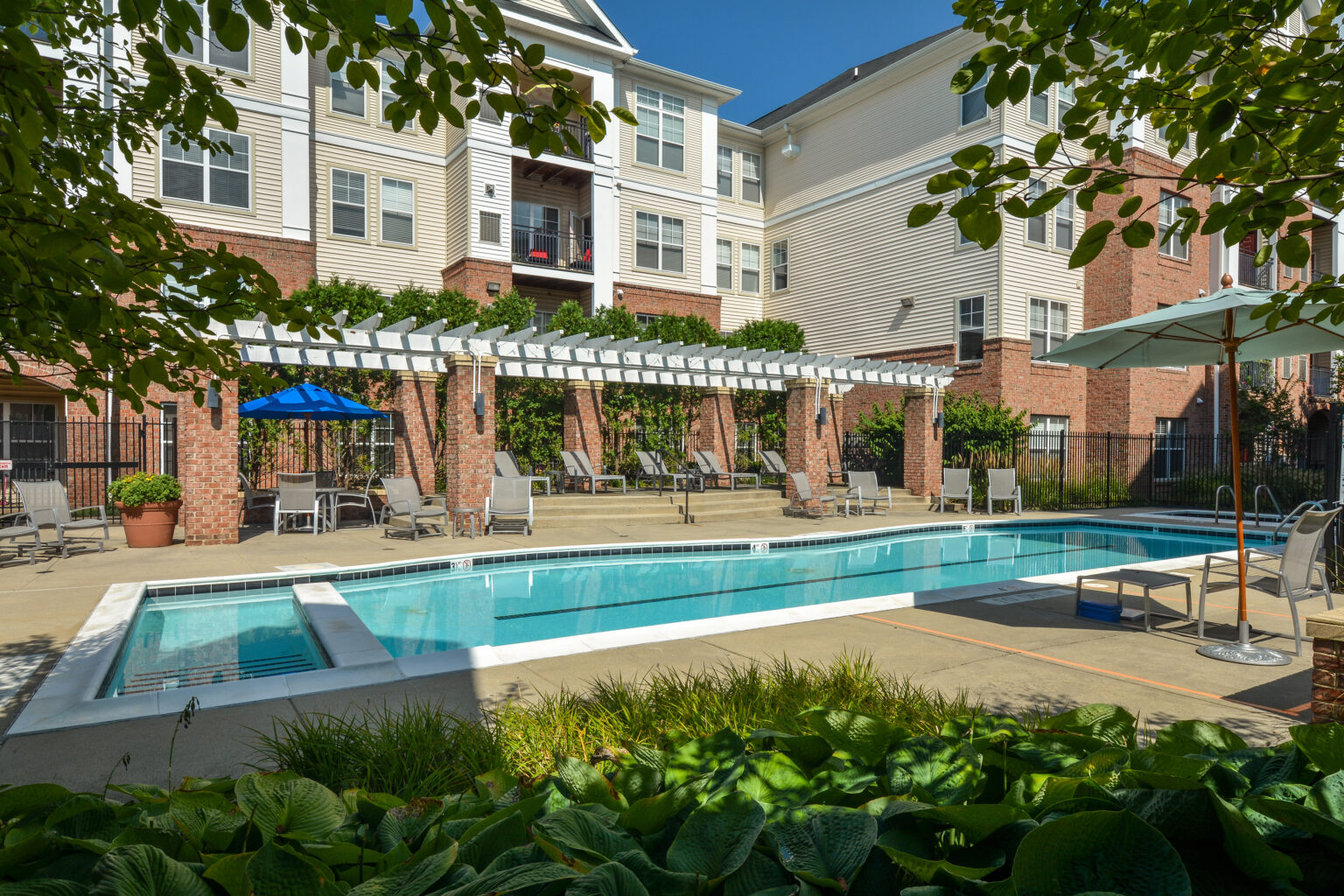 Outdoor pool at The Point at Herndon