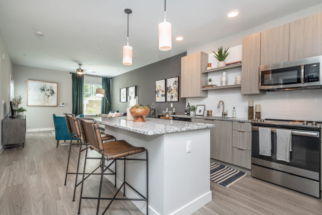 Modern kitchen at The Point at Wrentham