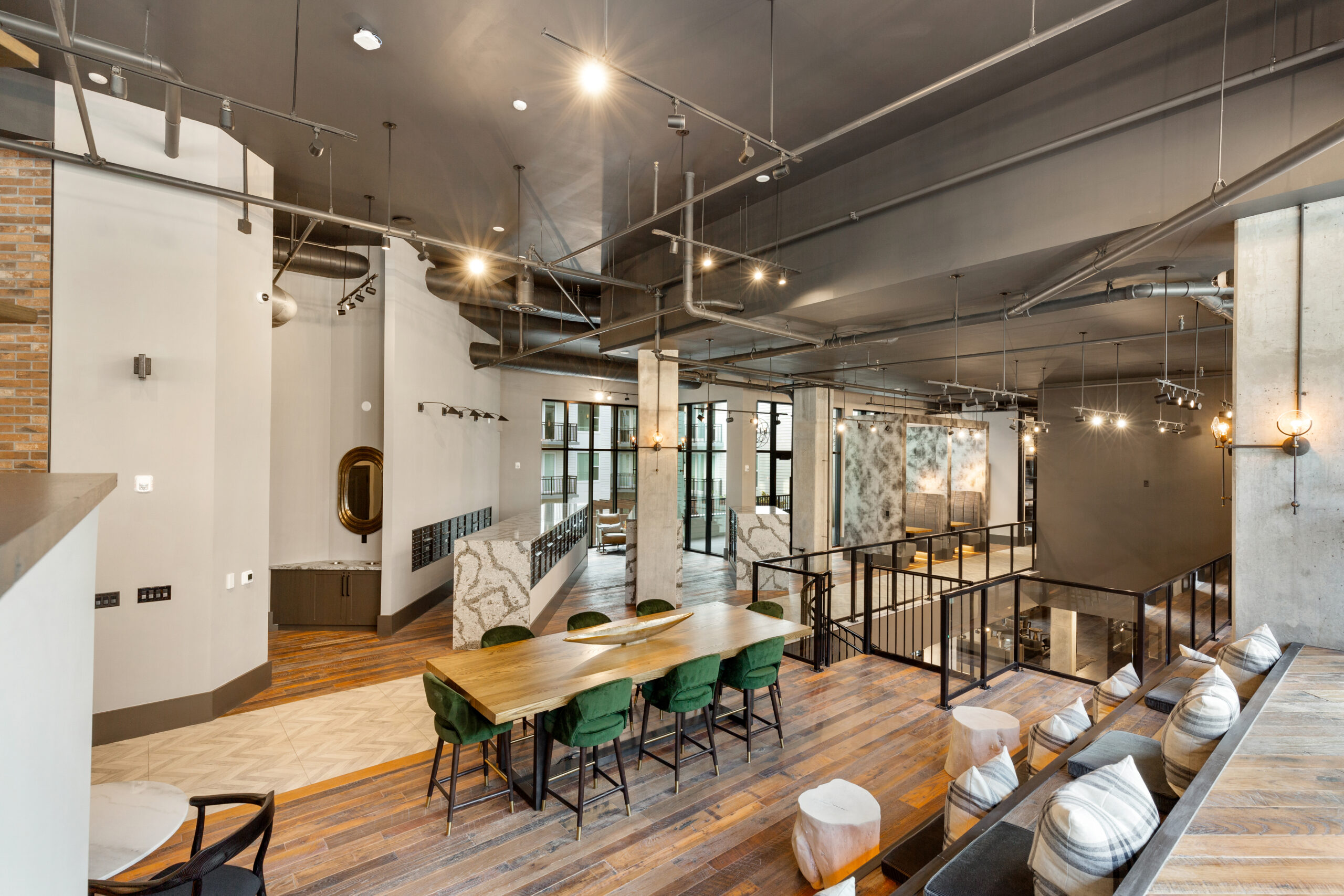 Modern community space at The Point at Reston